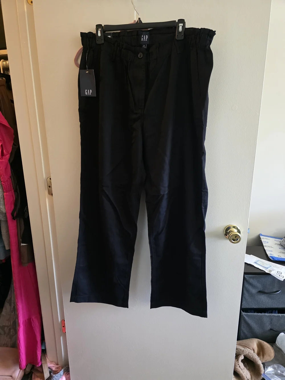 GAP Black Paperbag Waist Chinos